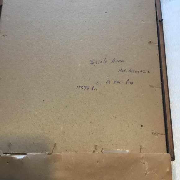 Antique Hel Braun & Cie framed print of Sainte Anne by Leonardo De Vinci - Picture 7 of 9